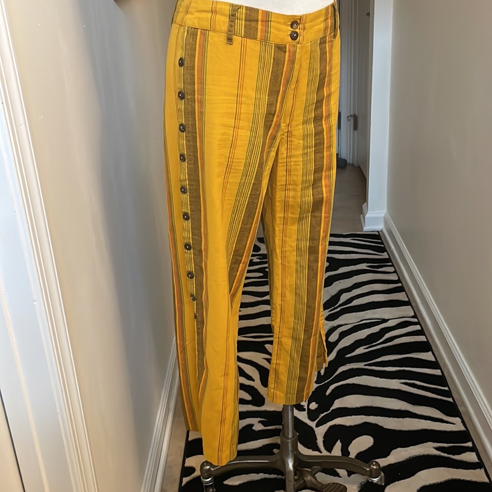 MAX Button Side Slit Cotton Pants Size S 😘 - Picture 11 of 11